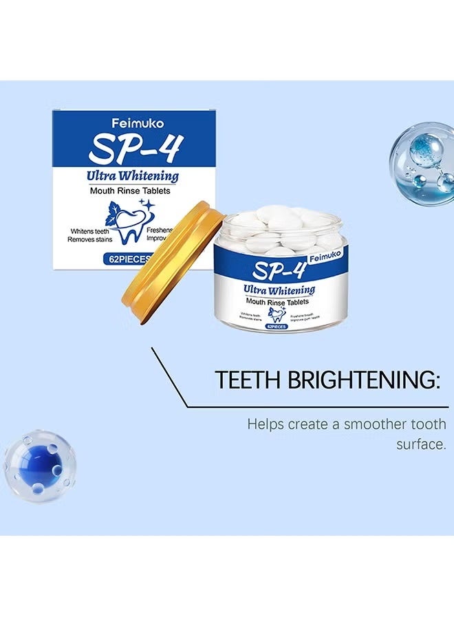 Feimuko Mouth Rinse Tablets Clean Teeth Long-Lasting Freshness | Portable Travel Pack No Need to Rinse Fresh Breath | Post-Meal Oral Care Portable Candy Tablets Suitable for Office and Travel - Image 3